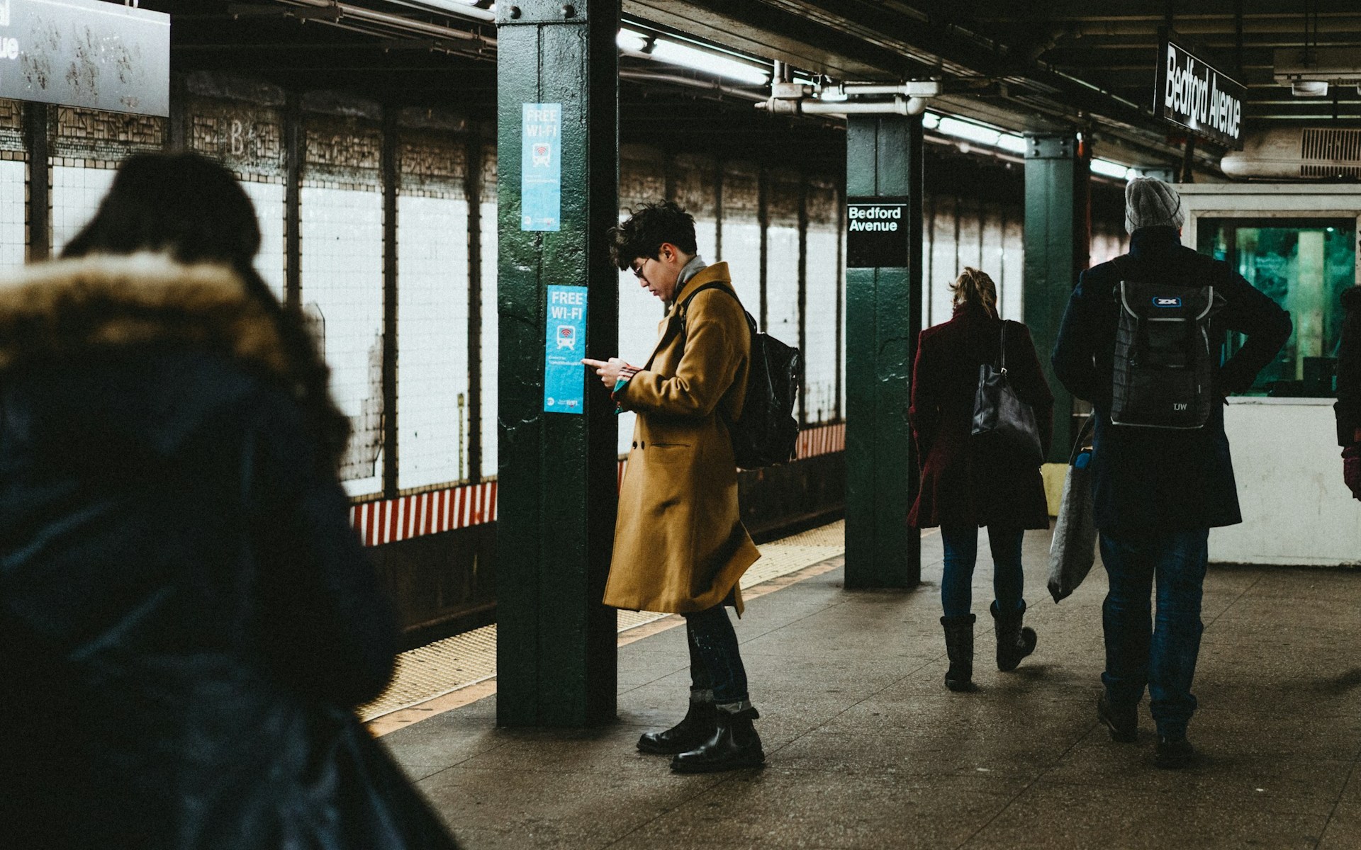 commuters waiting for a train
