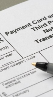 Close-up of a 1099-K form