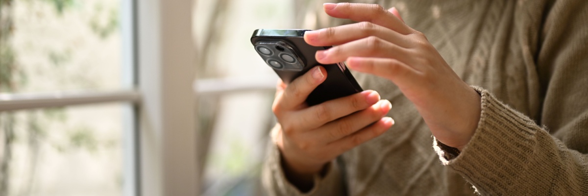 Someone using their phone