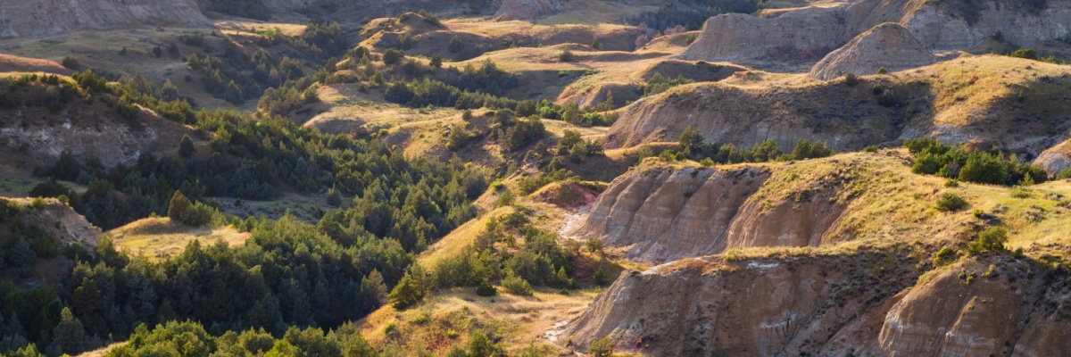Badlands at Theodore Roosevelt National Park in Western North Dakota