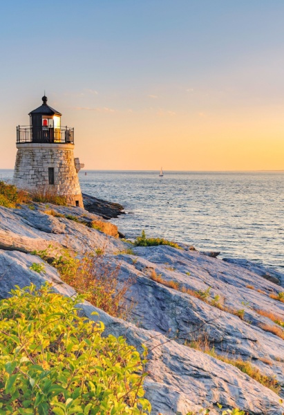Castle Hill Lighthouse in Newport, Rhode Island